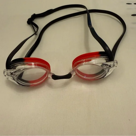 Speedo Black Swim Goggles Strap with White Logo - Picture 2 of 3